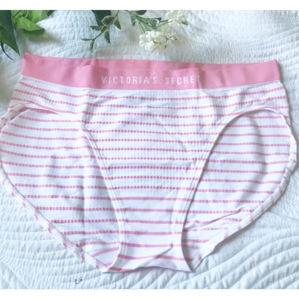 VS - Pink Striped Cotton Underwear Panty